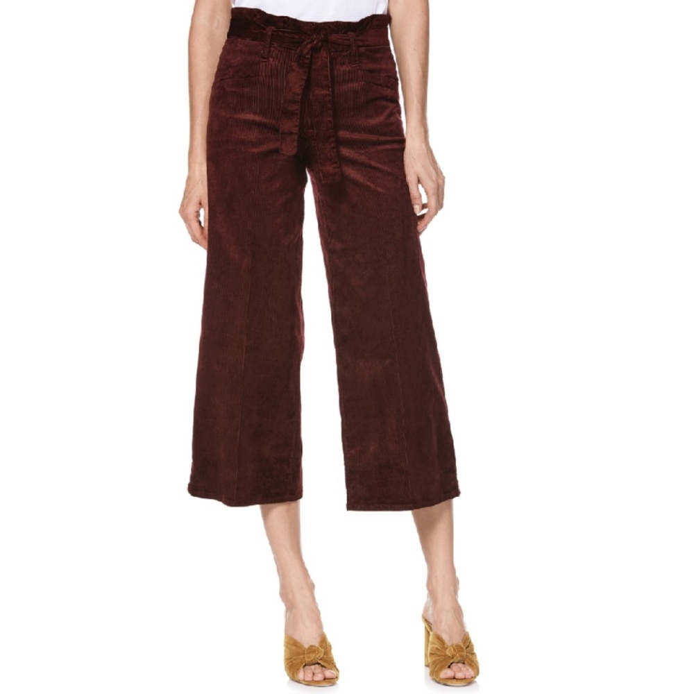 PAIGE Sutton Paperbag Corduroy Wide Legged Pants